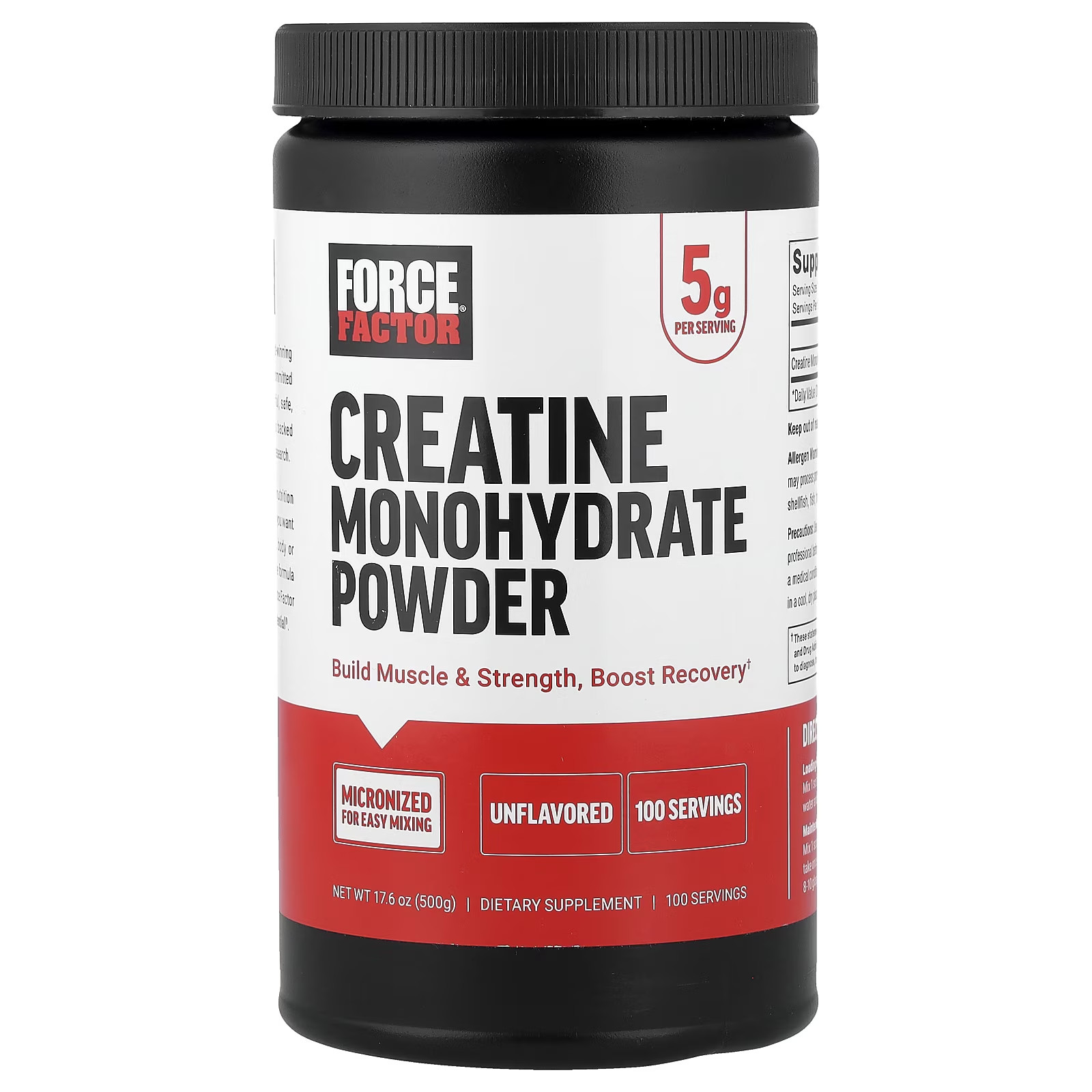 Creatine Monohydrate Powder, Unflavored, 17.6 Oz (500 G)