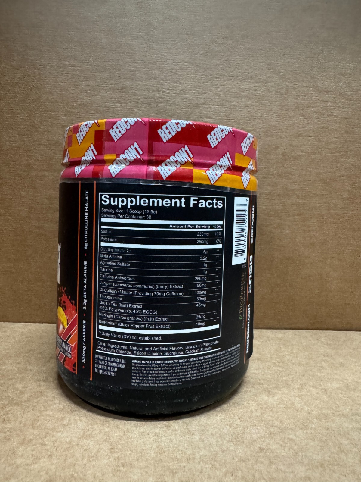 CLUMPED REDCON1 TOTAL WAR Strawberry Mango Pre Workout 30 Serv Free Ship SALE