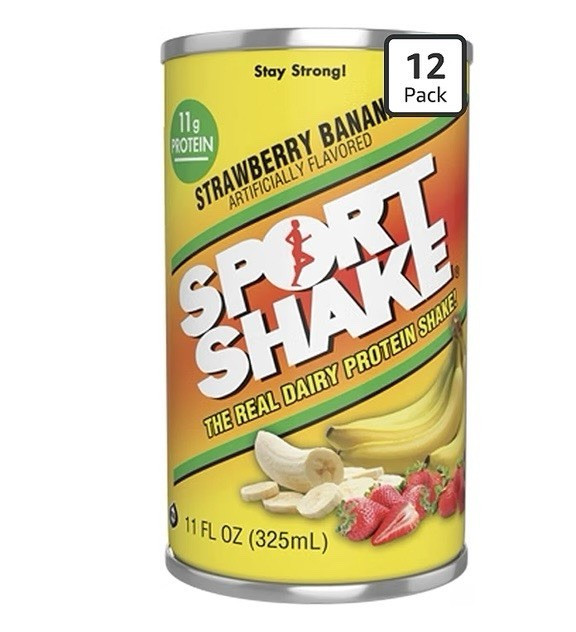 Sport Shake Strawberry Banana Dairy Protein Shake 11 fl oz 12 Pack