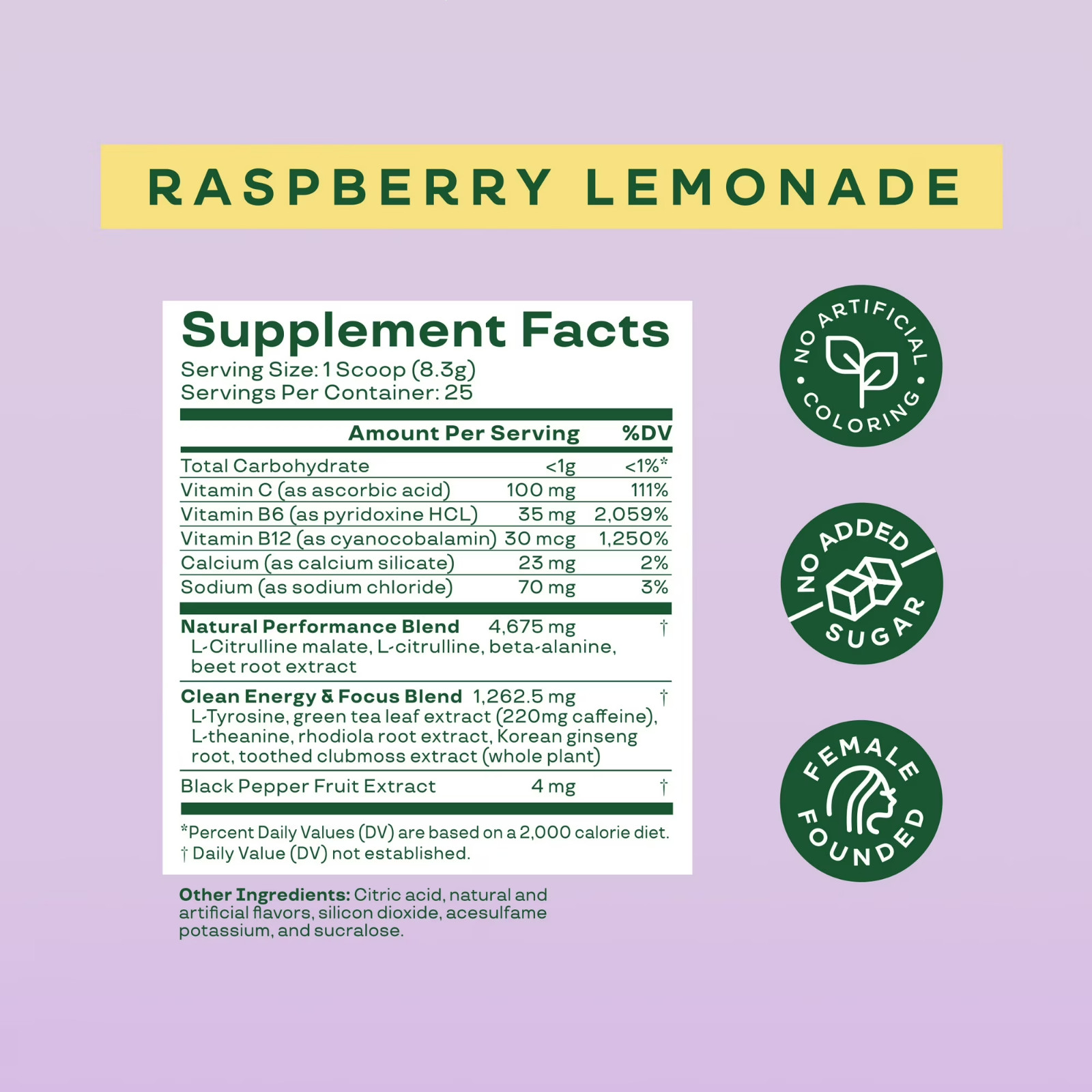 Bloom Nutrition High Energy Pre-Workout, Raspberry Lemonade Flavor, 25 Servings