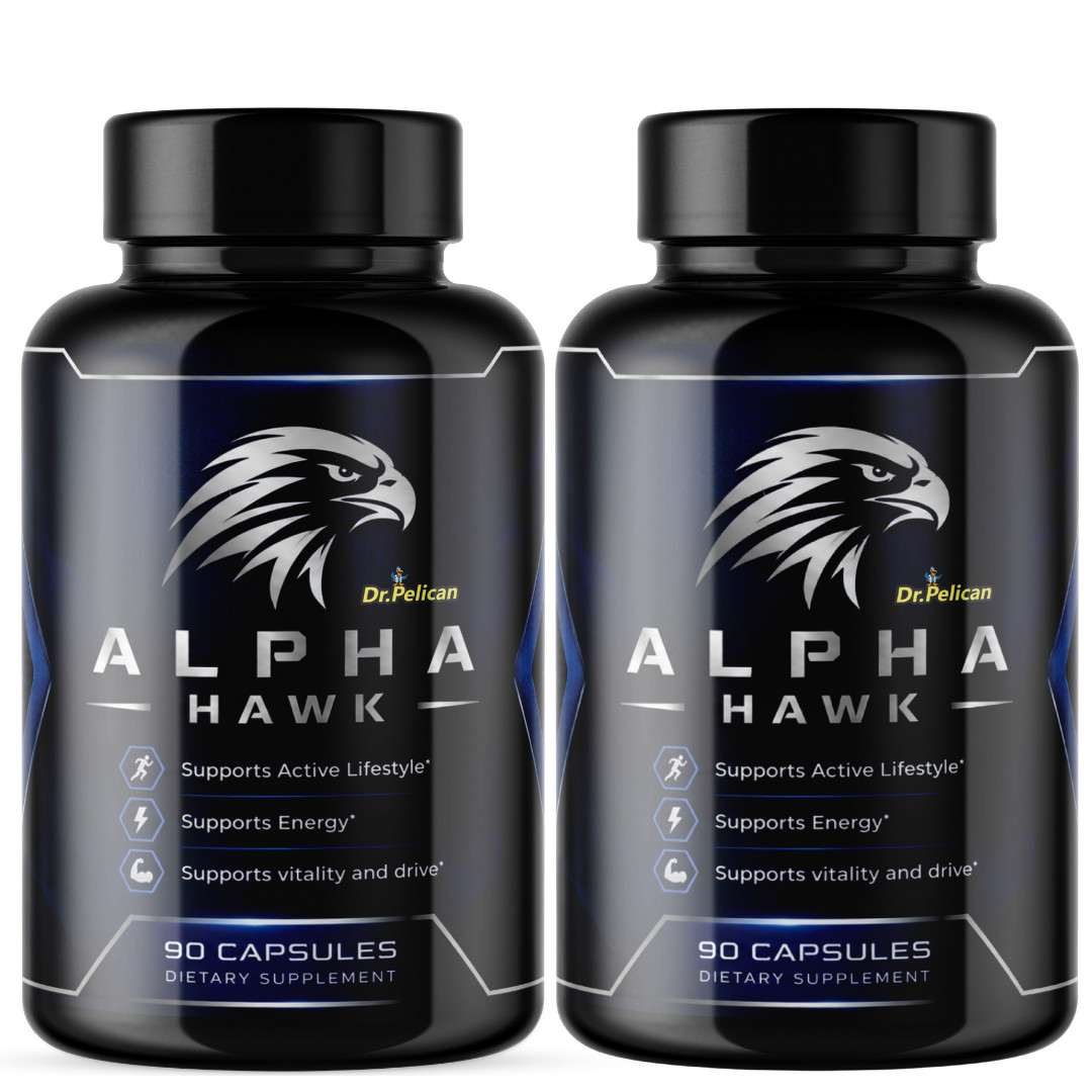 Alpha Hawk- Bodybuilding & Men’s Health Support- 2 Bottles- 180 Capsules