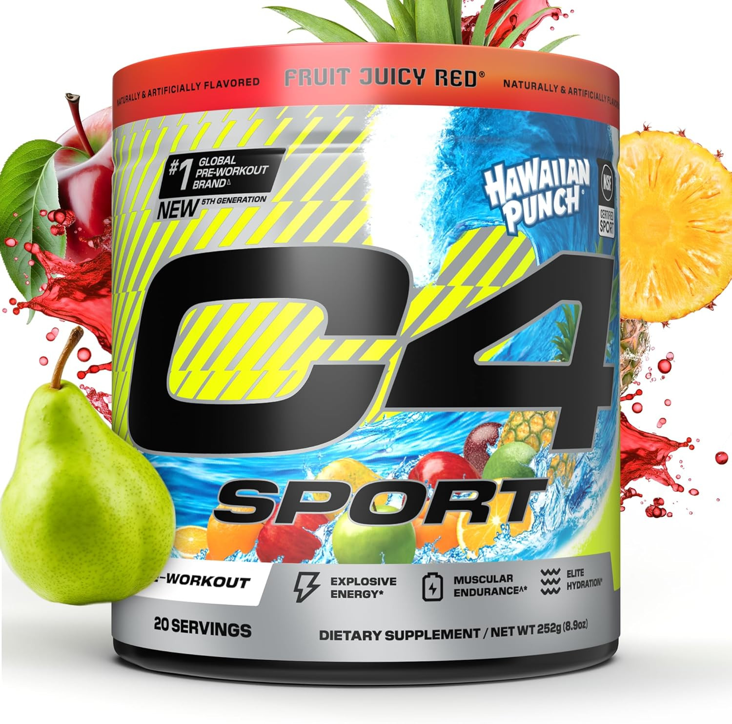 C4 Sport Pre Workout Powder – NSF Certified for Sport – Elite Hydration – Electr