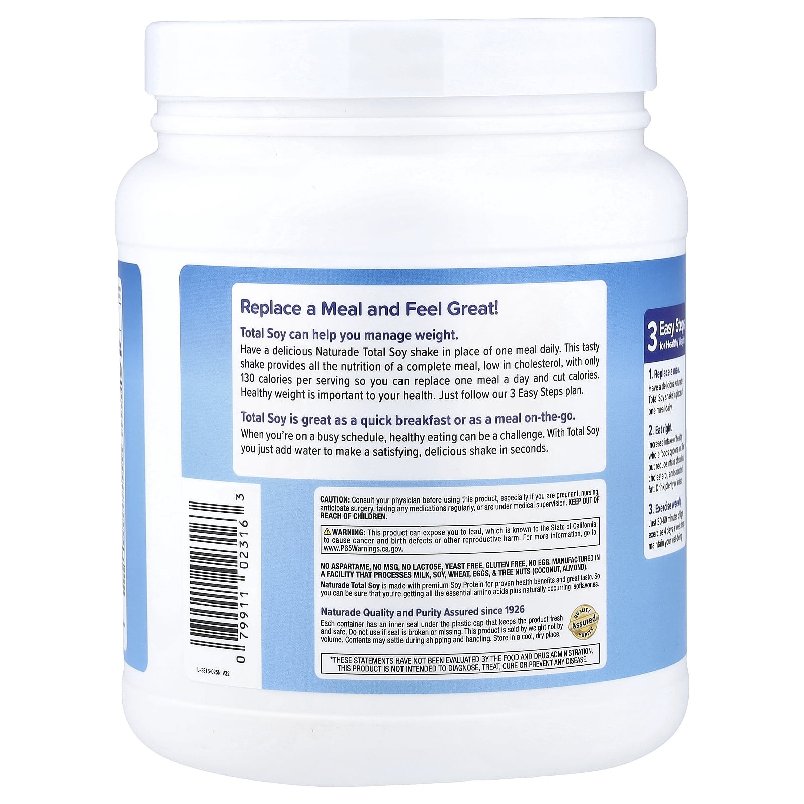 Naturade Total Soy Vanilla Shake, 19.1 Oz.
