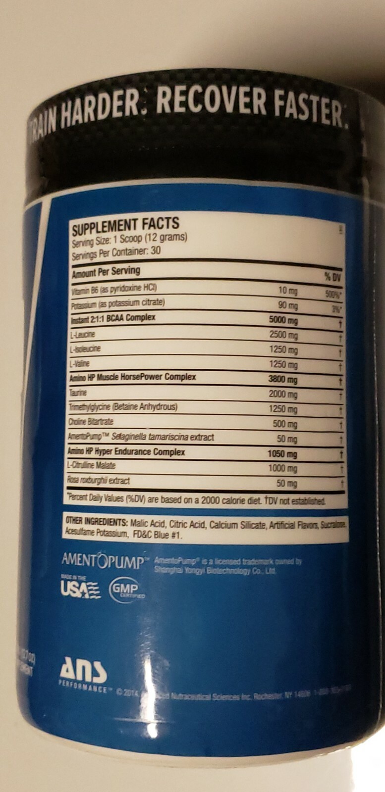 ANS Performance – AMINO HP – Icy Blue Razz – 30 Servings – Exp 11/2024