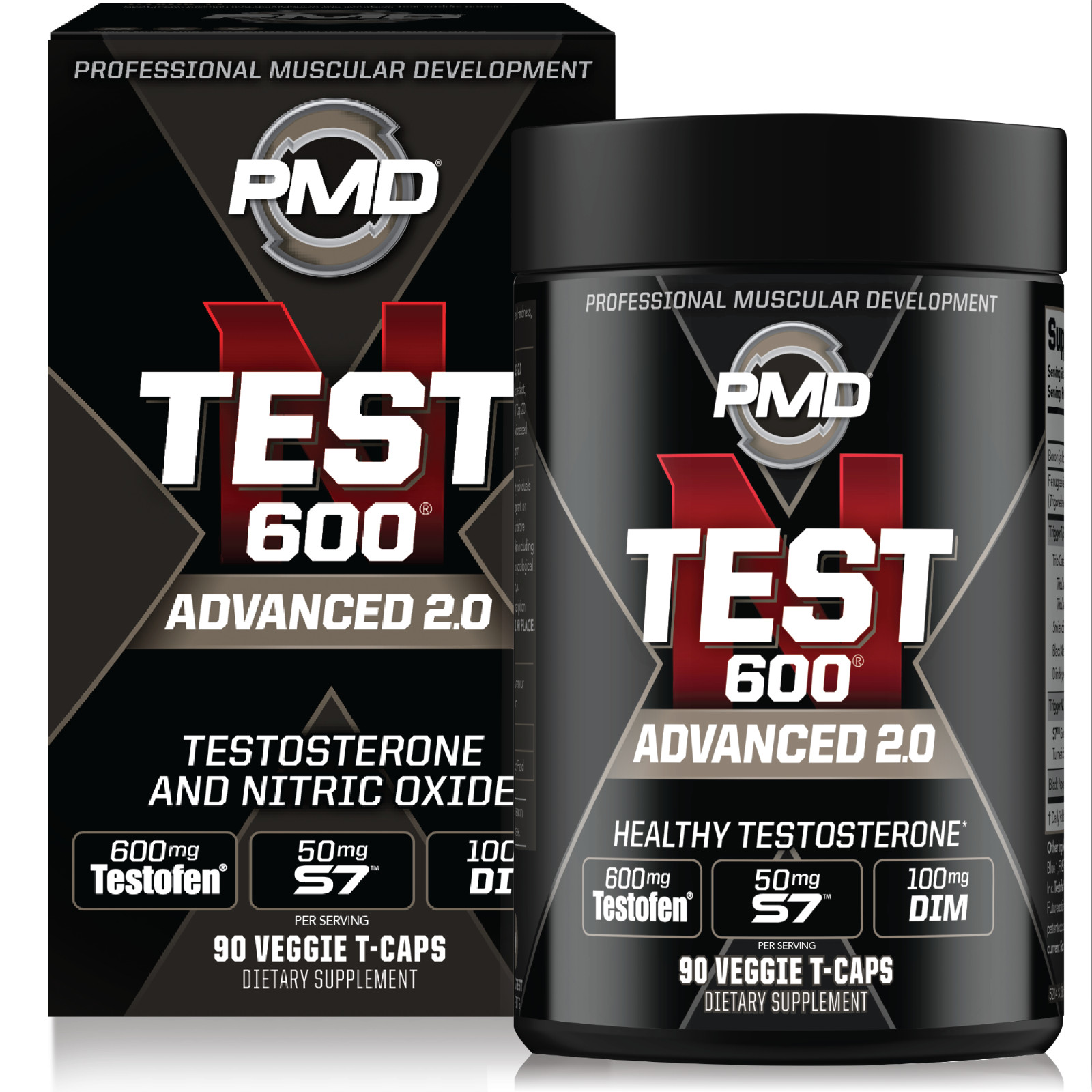 N-TEST 600 – Powerful Natural Testosterone Booster – Testofen – 90 Veggie T-CAPS