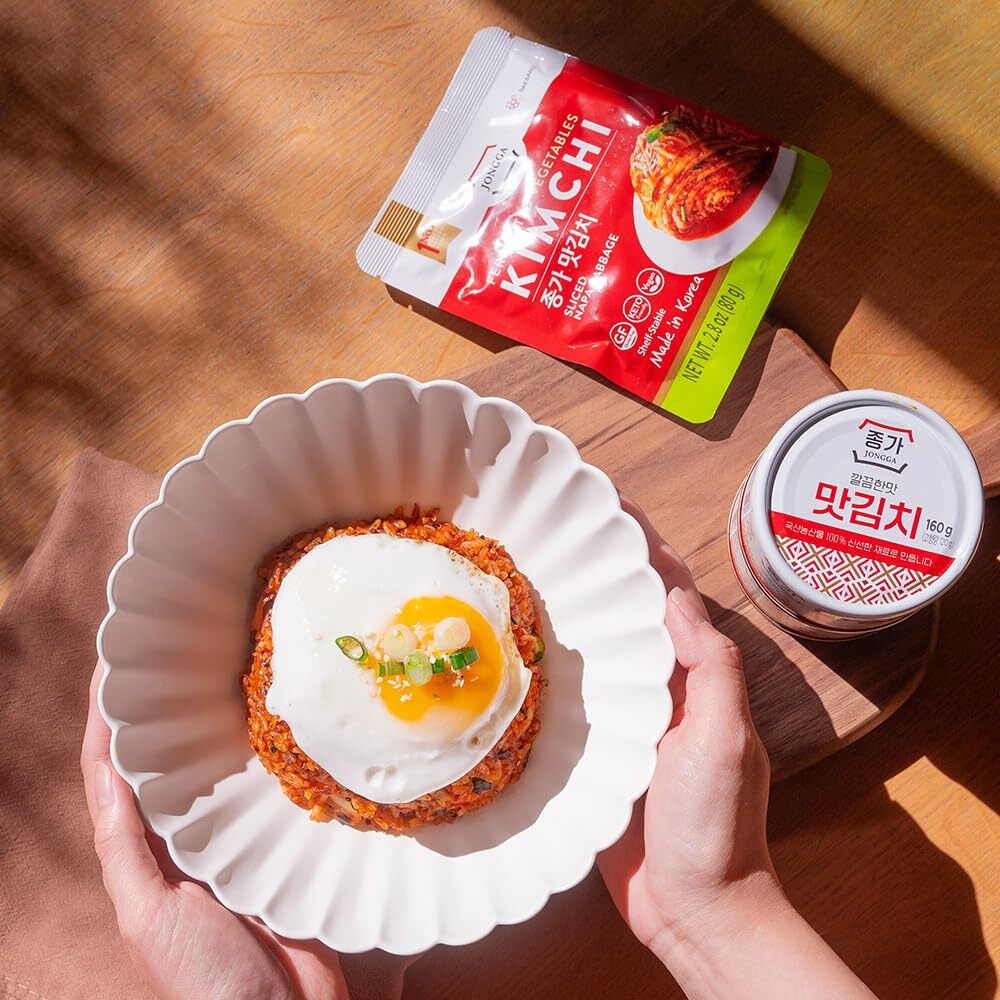 JONGGA Original Can Kimchi Pack of 4 Shelf Stable Canned Kimchi Spicy Korean …