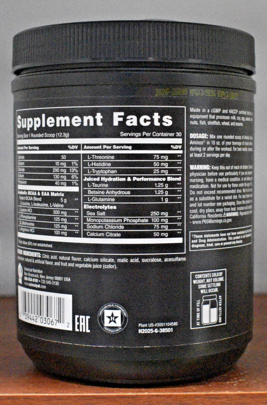 Universal Nutrition Animal Juiced Aminos Strawberry Limeade 13.3oz Hydration