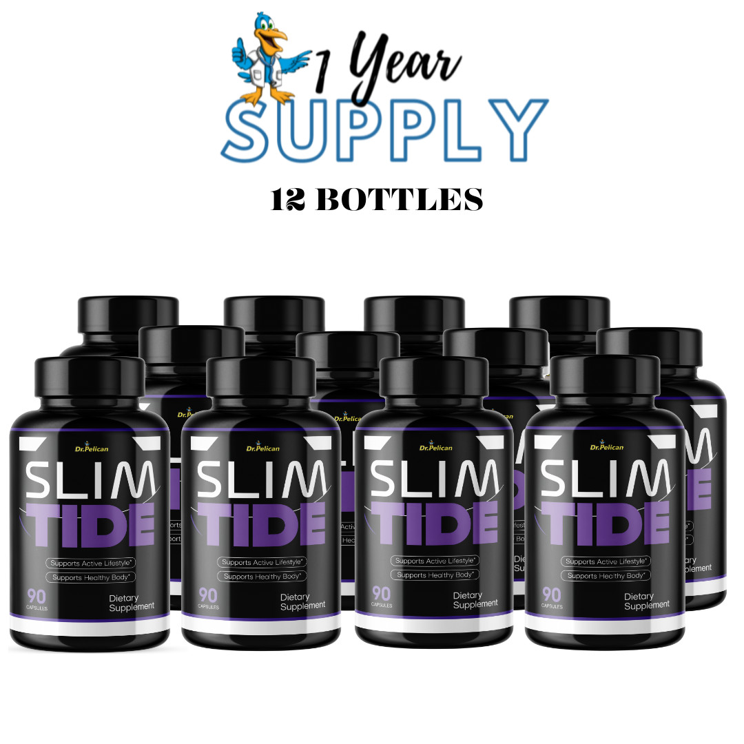 Slim Tide- Bodybuilding & Men’s Health Support- 12 Bottles- 1080 Capsules