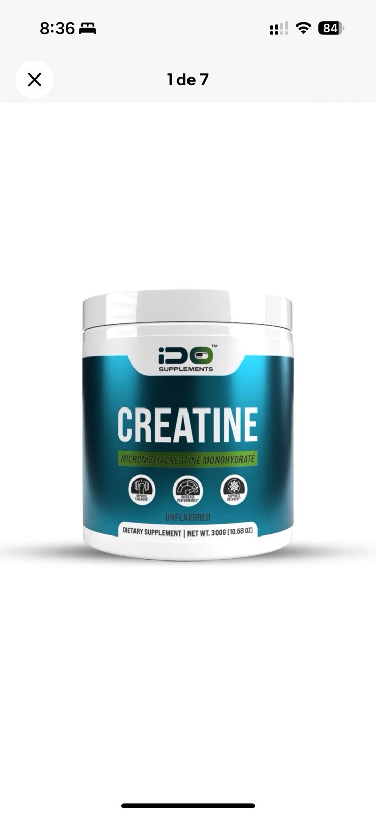 iDo Supplements Creatine Monohydrate 300g -Micronized -Pure & Unflavored