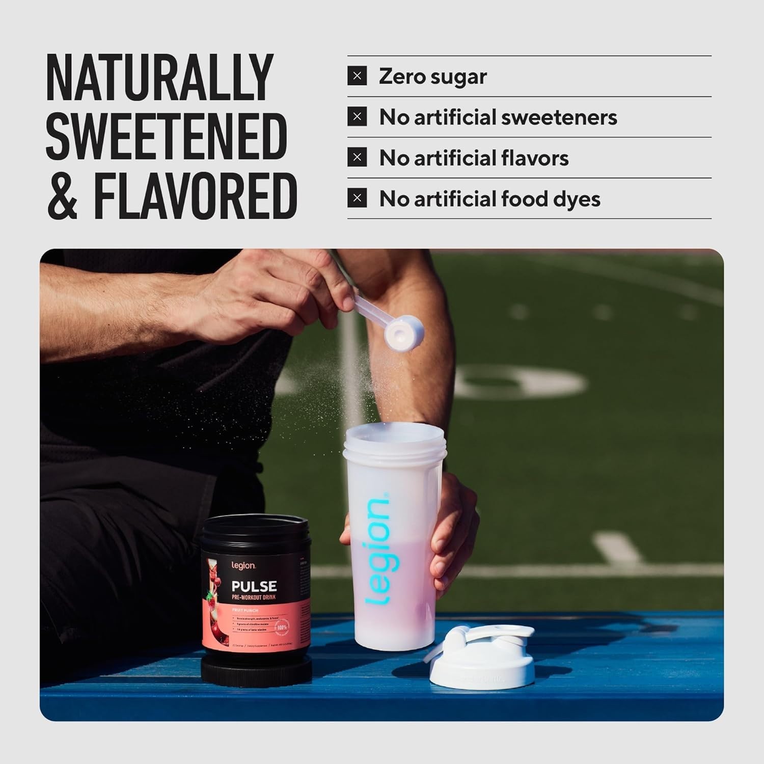 Legion Pre-Workout Drink – Fruit Punch 490 g/1.08 lbs Each (Pack of 2)