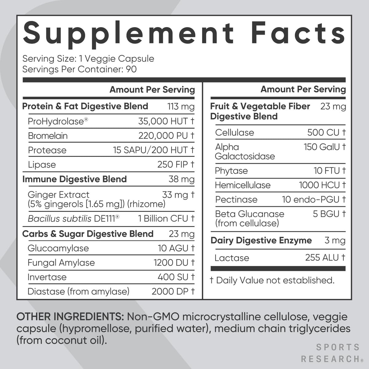 Anti-Inflammatory Digestive Support Plant-Based Probiotic Capsules (90-Count)