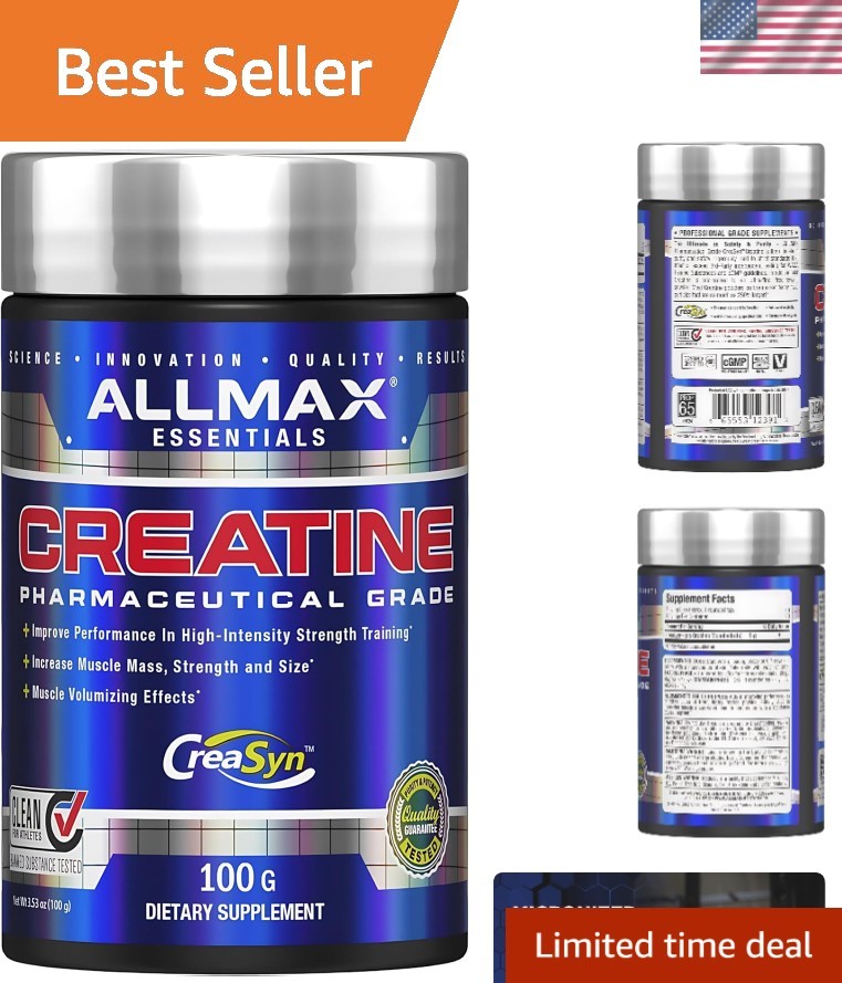 Micronized Creatine Monohydrate 3.53 Oz – Fast Absorption & Easy Mixing Formula