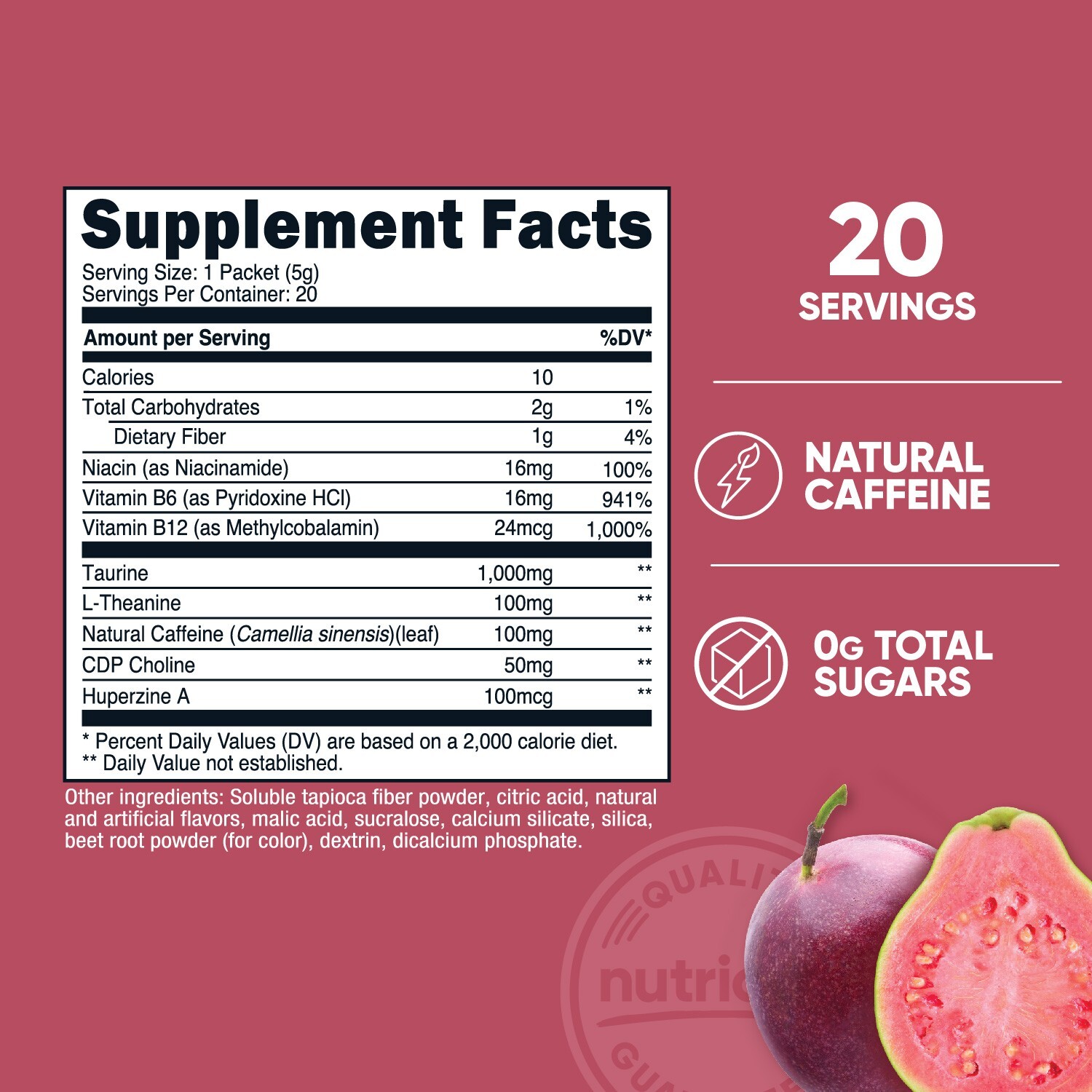 Nutricost Energy Complex Stickpack (20 servings) Passionfruit Guava Flavored