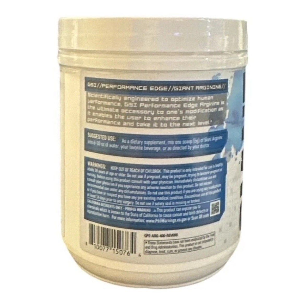 Giant ARGININE Unflavored 80 Servings Dietary Supplement. EXP : 5/26