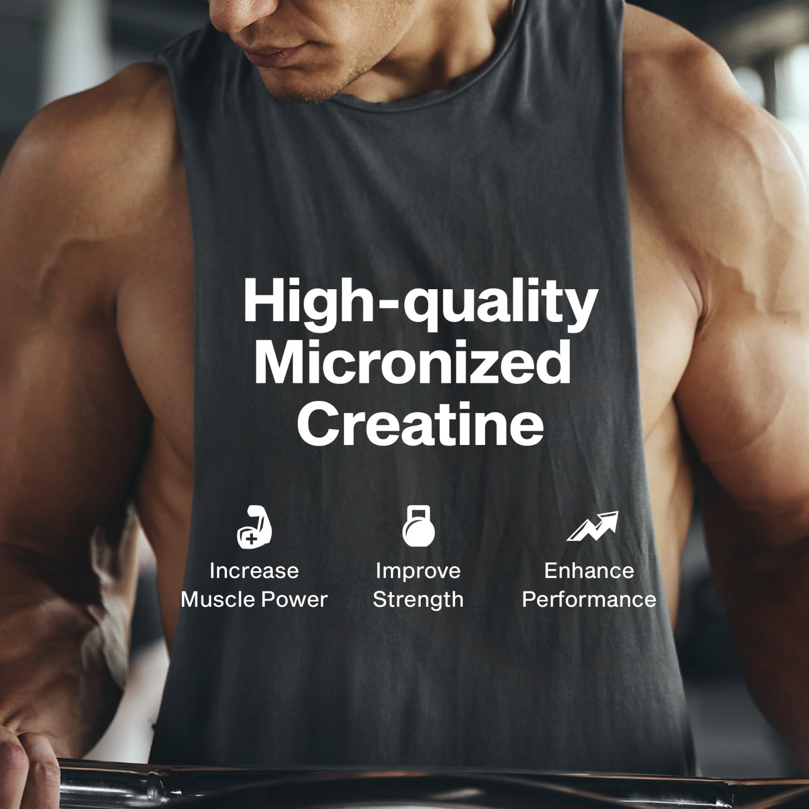 Pure Creatine Monohydrate Powder – 80 Servings, Unflavored Micronized – Muscle R
