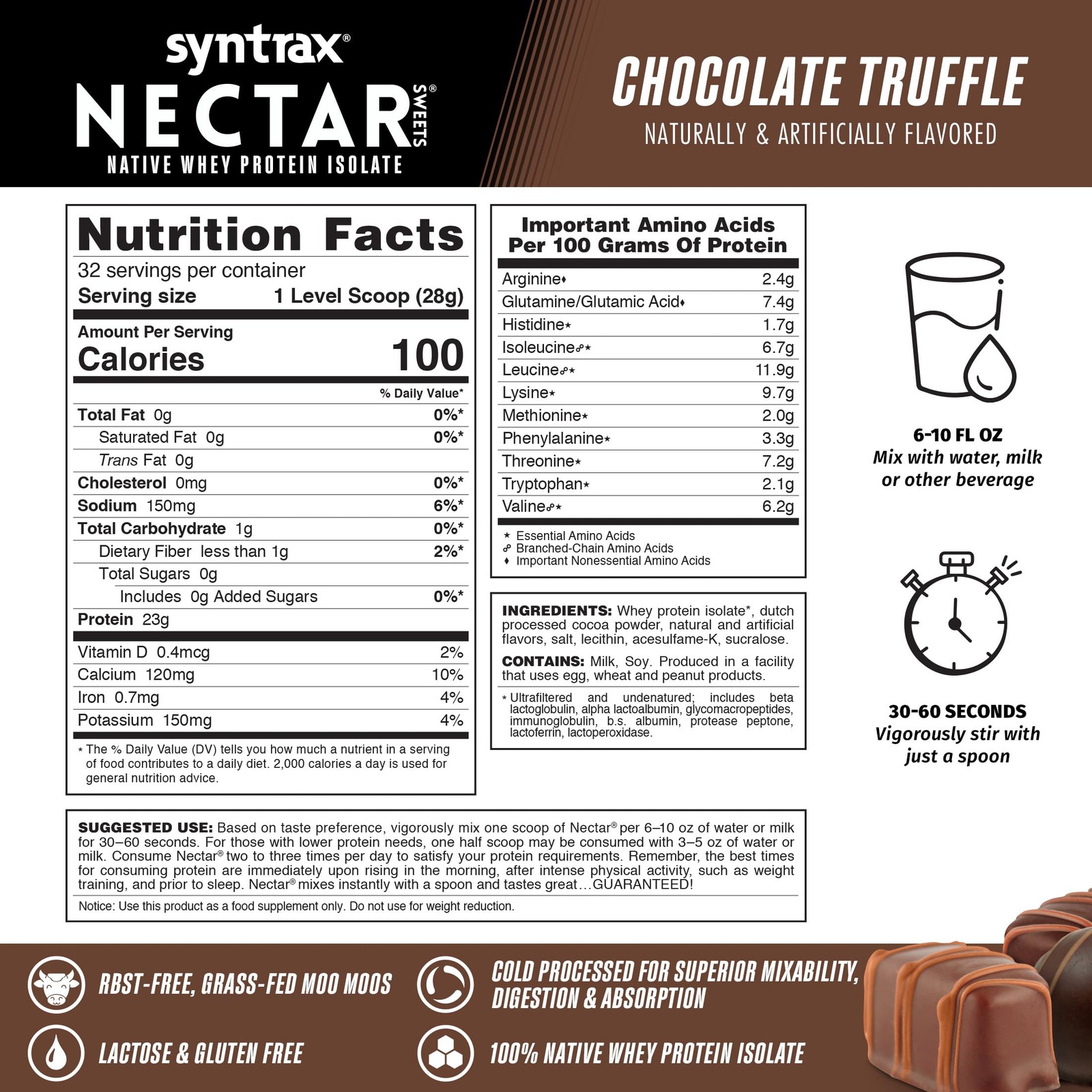 Syntrax Nectar Sweets, Chocolate Truffle, 2 lb (new bag packaging)
