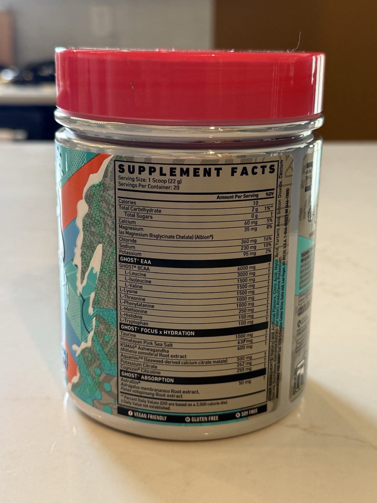 Ghost Lifestyle Intra Workout Eaa and Bcaa Supplement 20 Servings Pack of 1