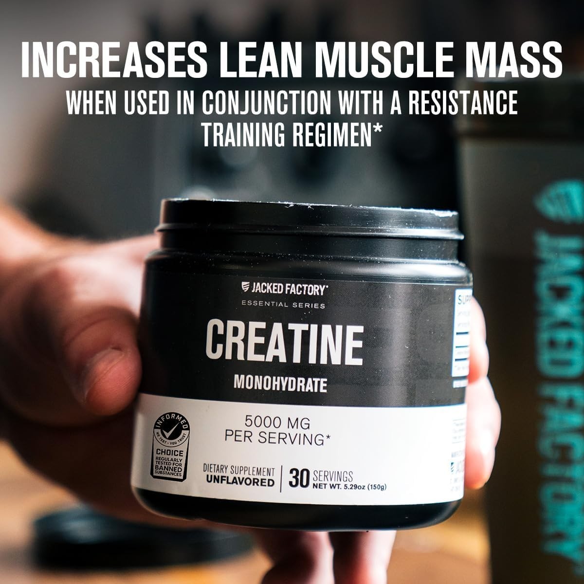 Unflavored 150g Creatine Monohydrate Powder – 5g Daily, Third-Party Tested