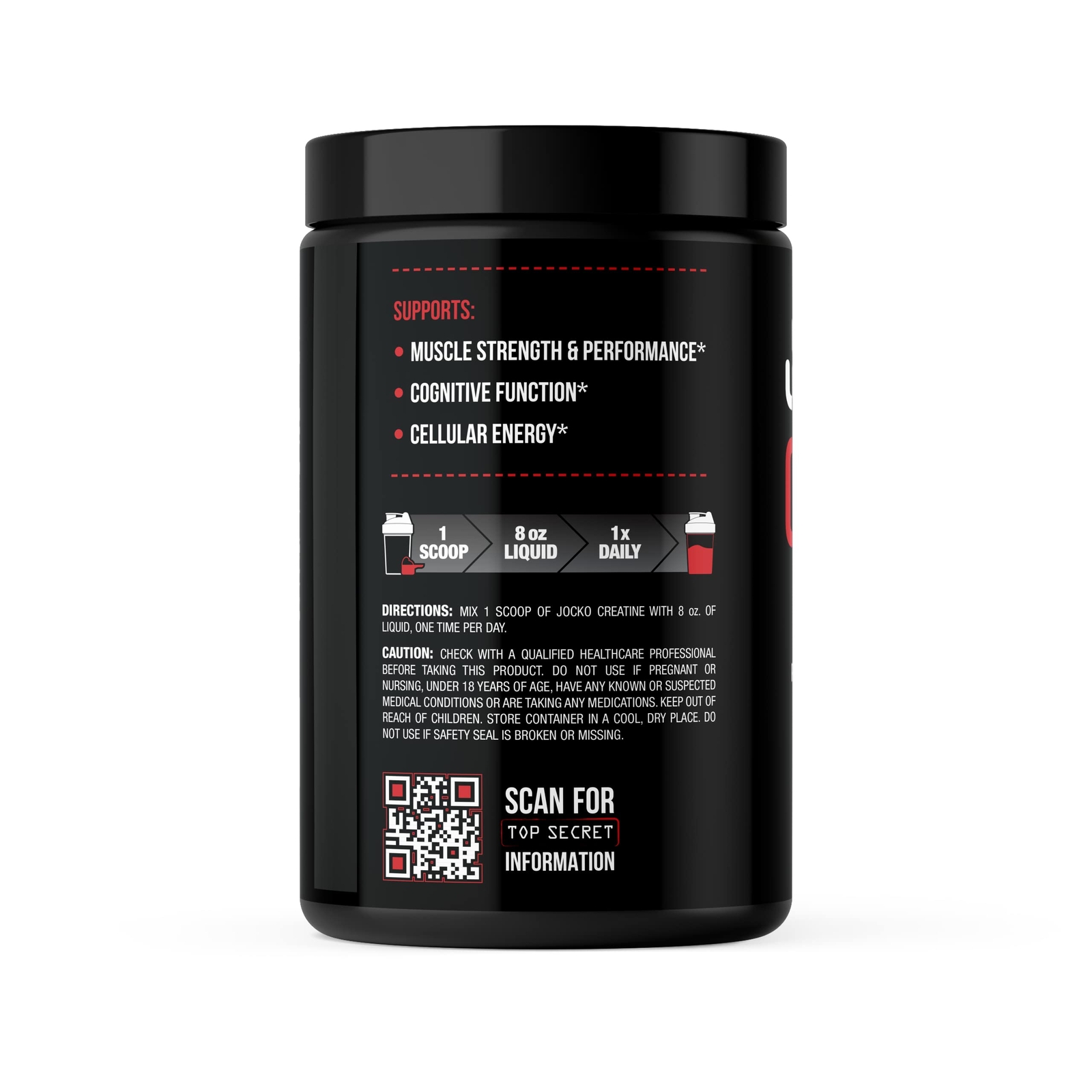 Jocko Fuel Creatine Monohydrate 90 Servings Muscle Health Cognitive Support