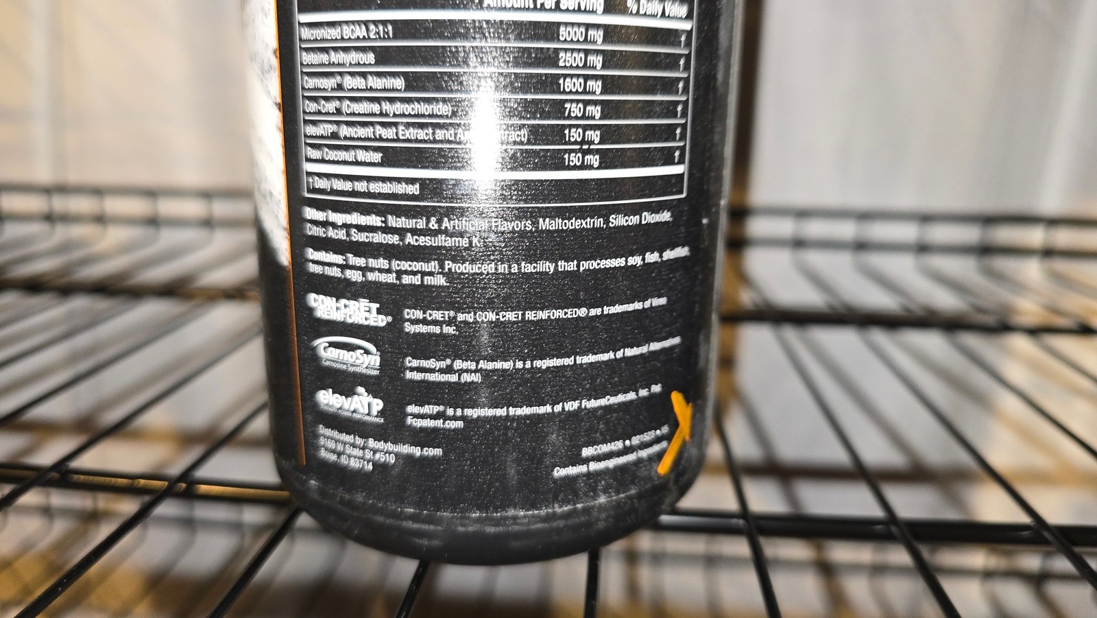 Bodybuilding.com Elite X Power BCAA Blue Slushie Creatine Exp 03/27
