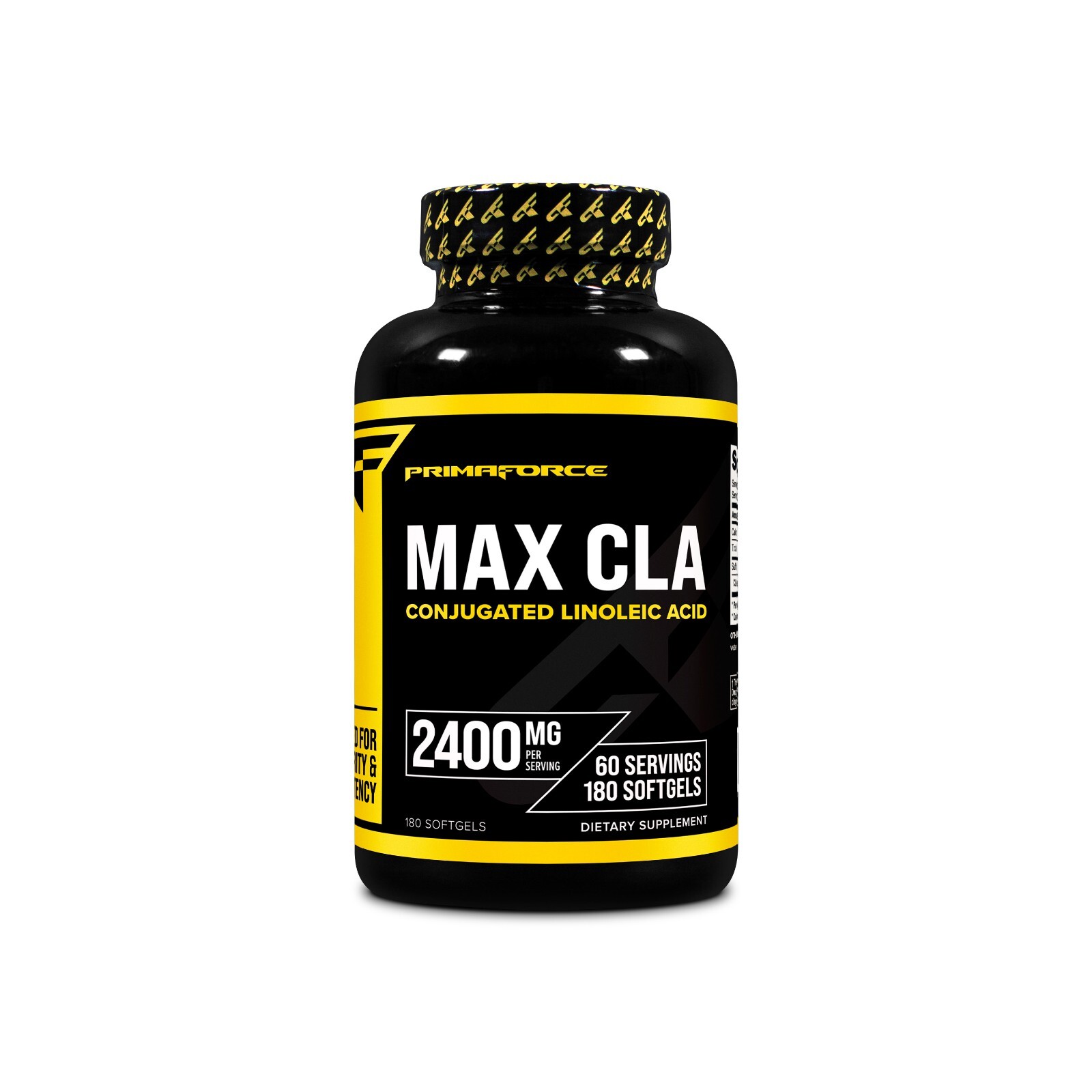 PrimaForce Max CLA Supplement, 180 Softgels, 60 Servings, 2400 mg Per Serving