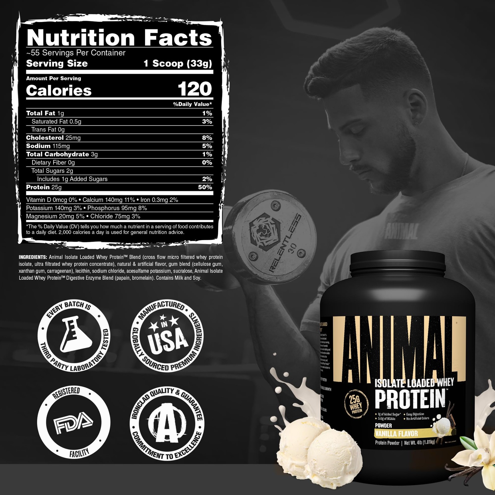 Whey Isolate Protein Powder – Loaded for Pre & Post Workout Muscle Builder an…