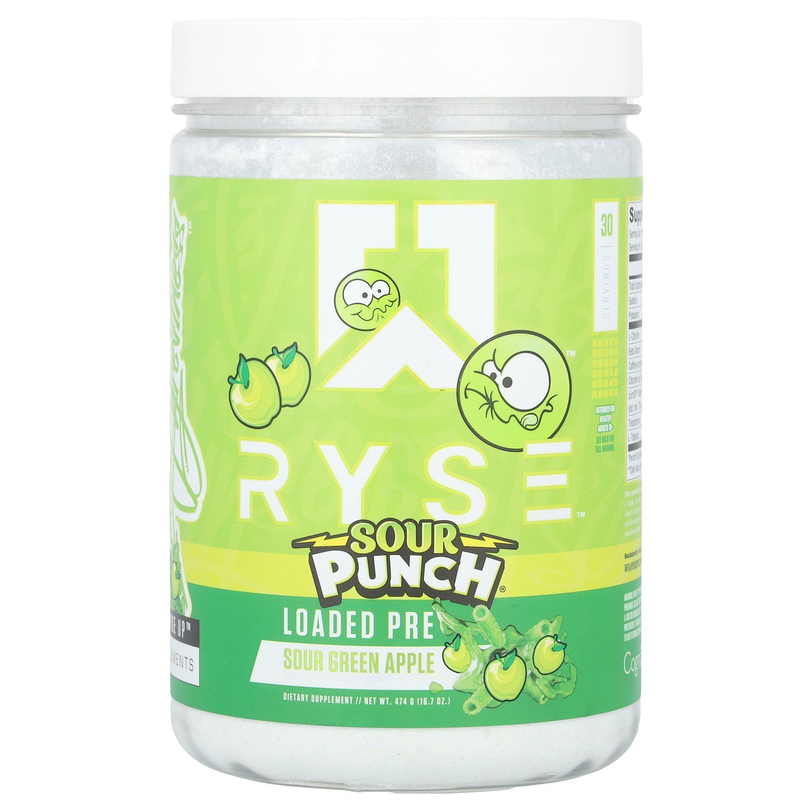 Loaded Pre, Sour Punch® Sour Green Apple, 16.7 oz (474 g)