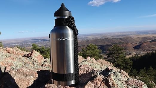 New Wave Enviro 40oz Stainless Steel Water Bottle with Strap