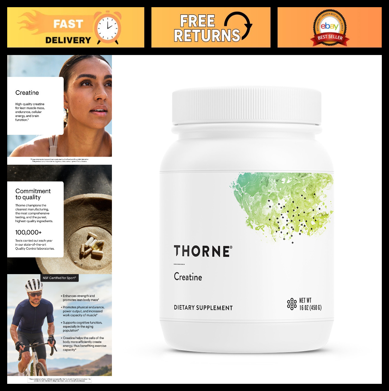 Micronized Creatine Monohydrate Powder – Muscle & Cognitive Support – Unflavored