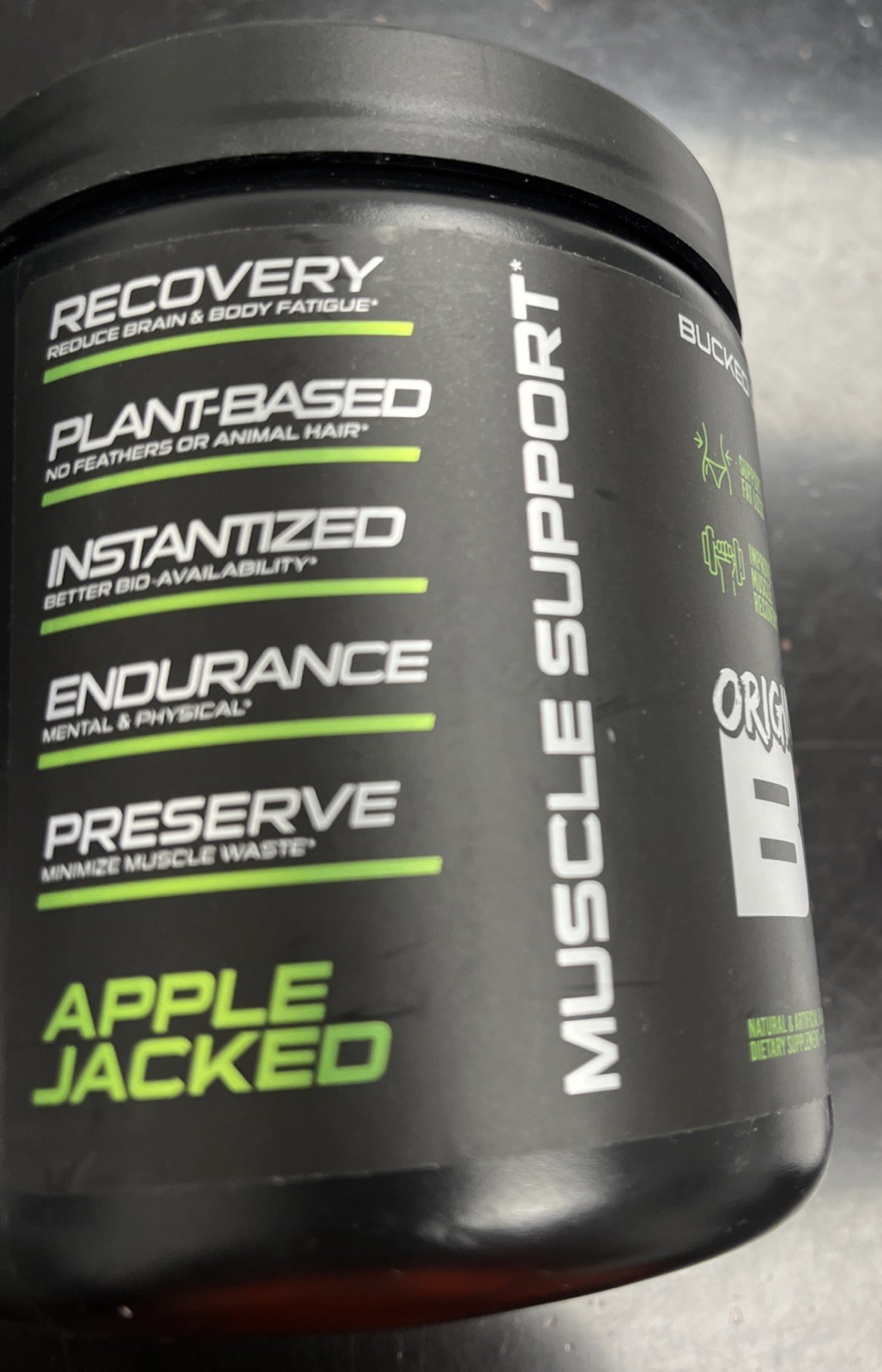 BUCKED UP ORIGINAL BCAA 2:1:1 APPLEJACKD – 30 SERVINGS- EXP 11/27 -321G -11.3OZ