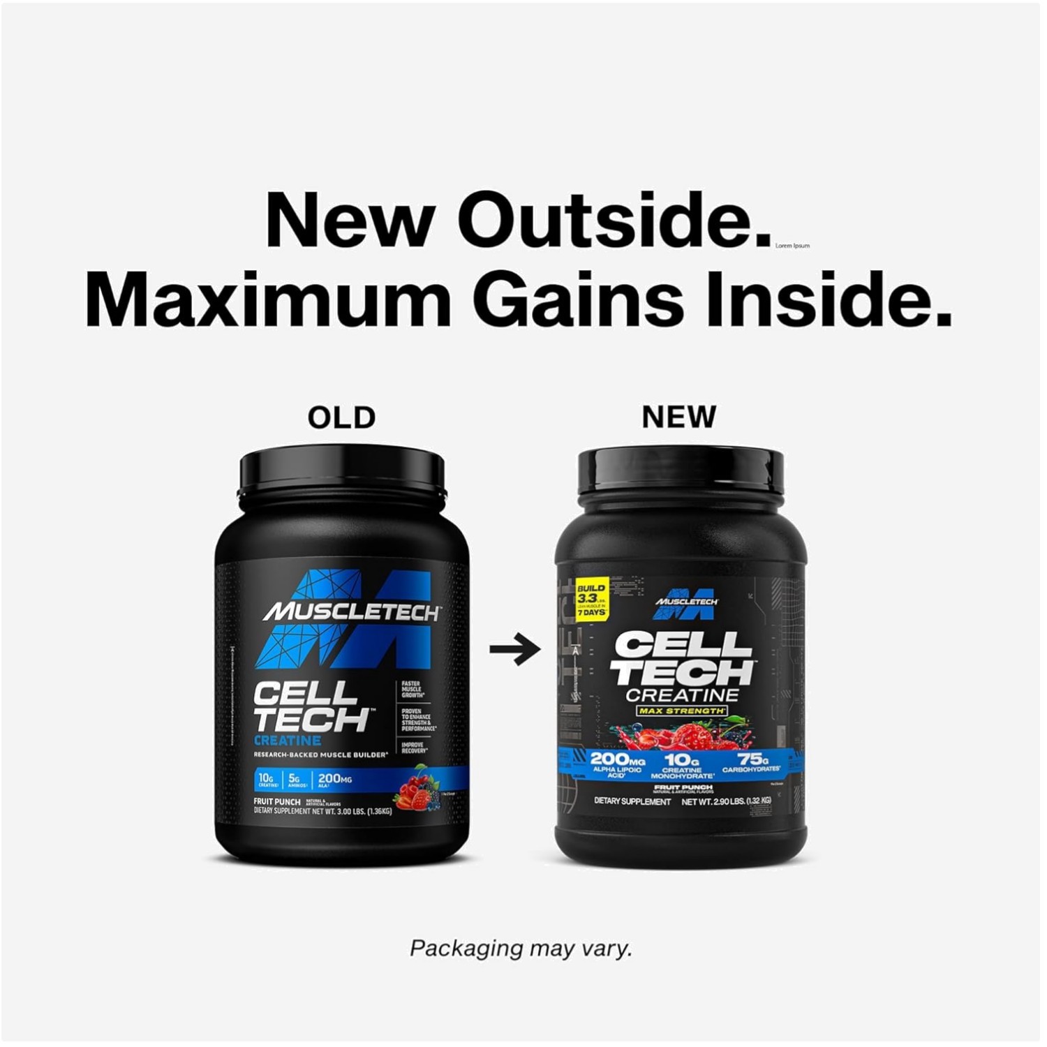 Muscle Builder Powder for Men & Women, Fruit Punch, 27 Serv/`