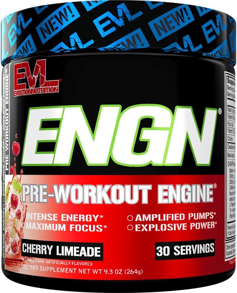 EVL ENGN Hardcore Fat Burning Pre Workout Energy Drink Mix | Choose Flavor