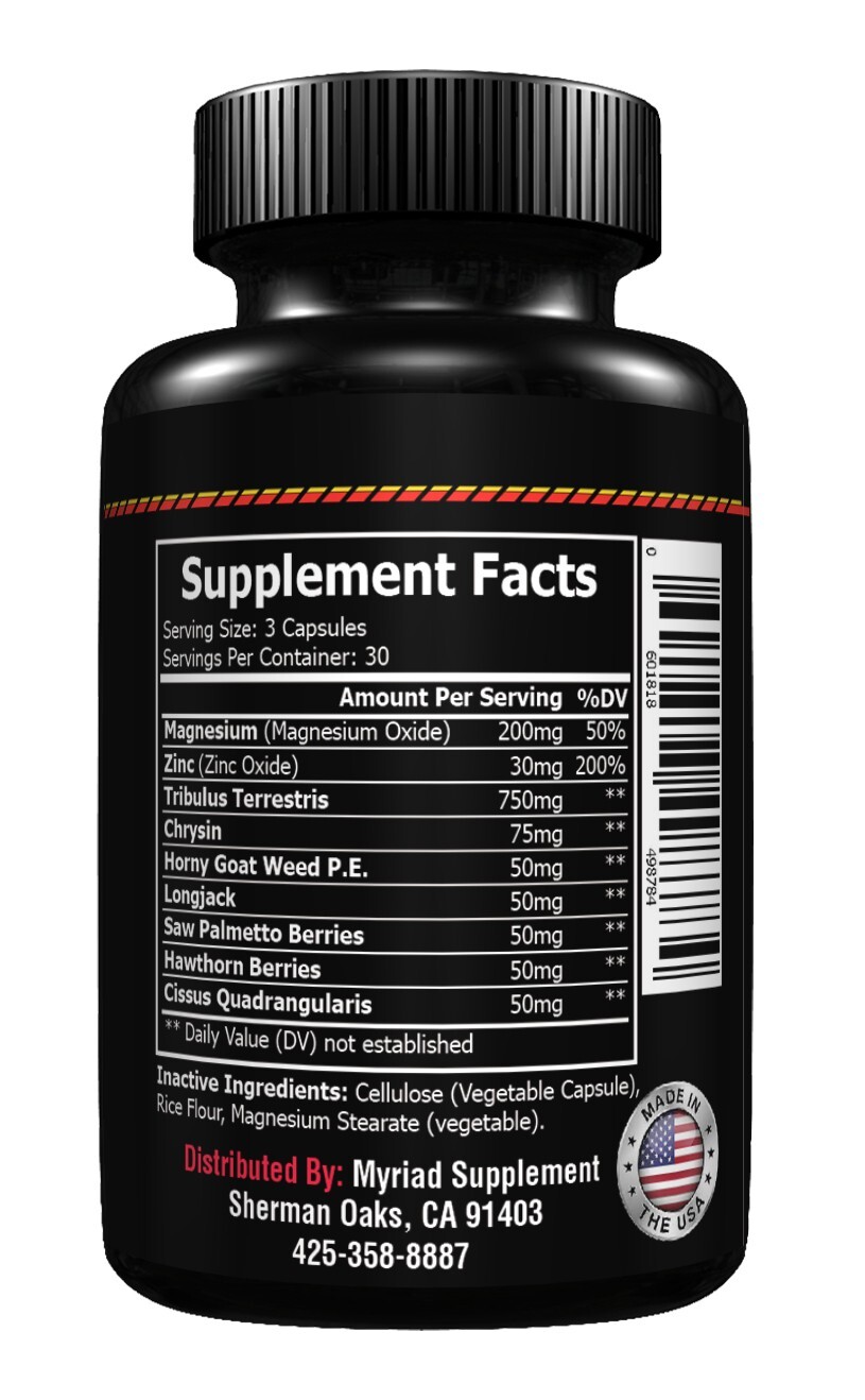 All around Testosterone Booster Pills 90 capsules Muscle Strength & Growth