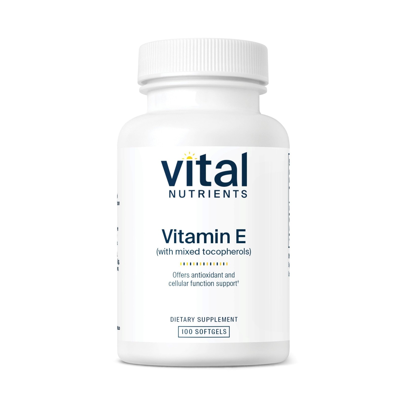 Vital Nutrients Vitamin E with Mixed Tocopherols – 100 Count (Pack of 1)