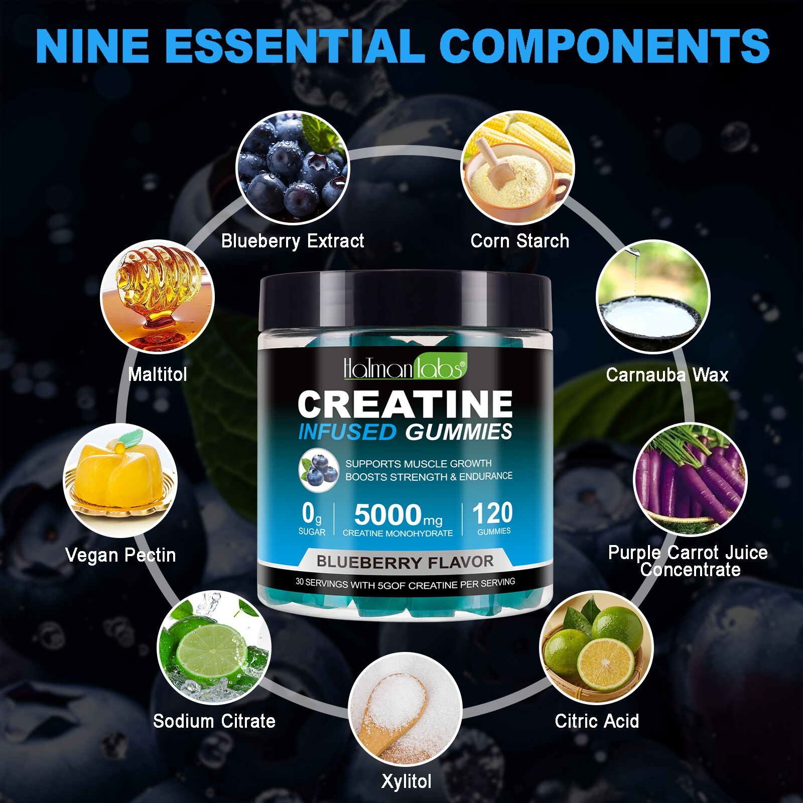 safe effective high-quality professional premium 120 Capsules Creatine Monohydra