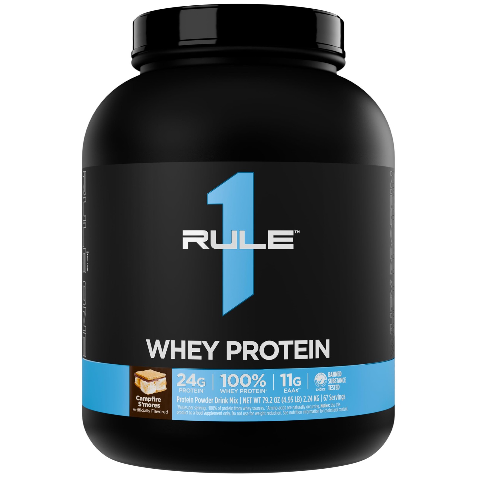 Rule 1 Whey Protein – 24g FastActing Protein from AllWhey Sources with Natura…