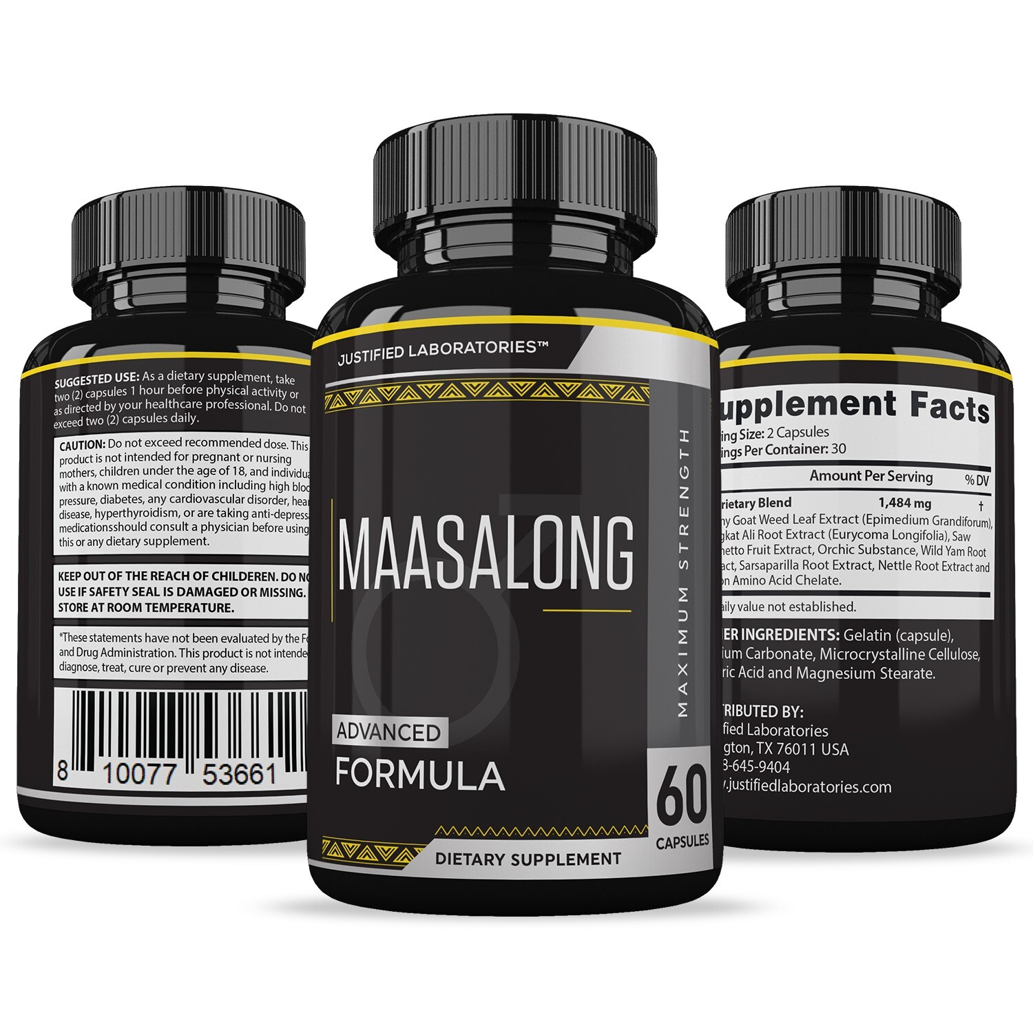 Maasalong Men’s Health Supplement 1484mg 120 Capsules
