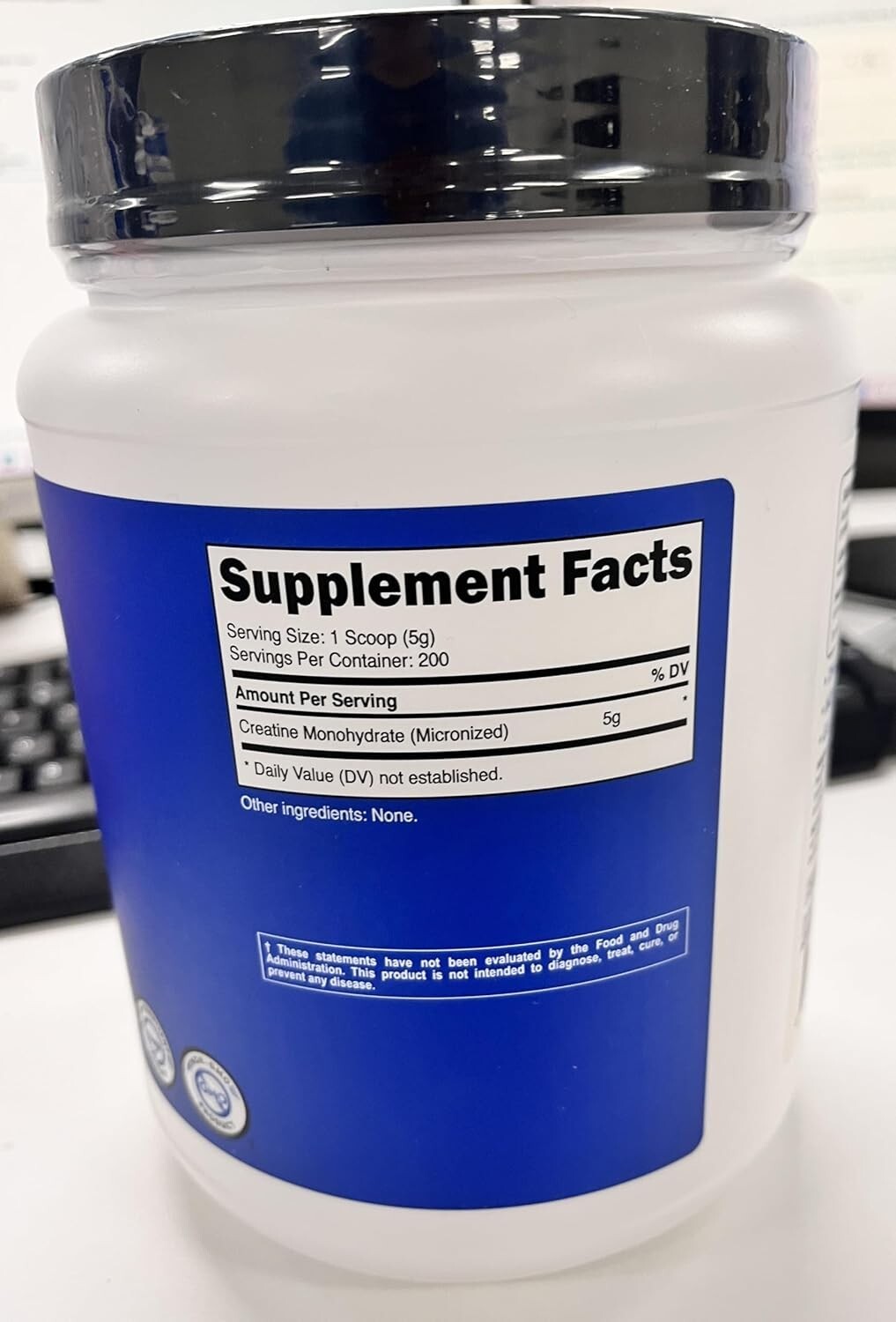 Micronized Pure Creatine Monohydrate 1 KG – No Additives, Vegetarian Formula
