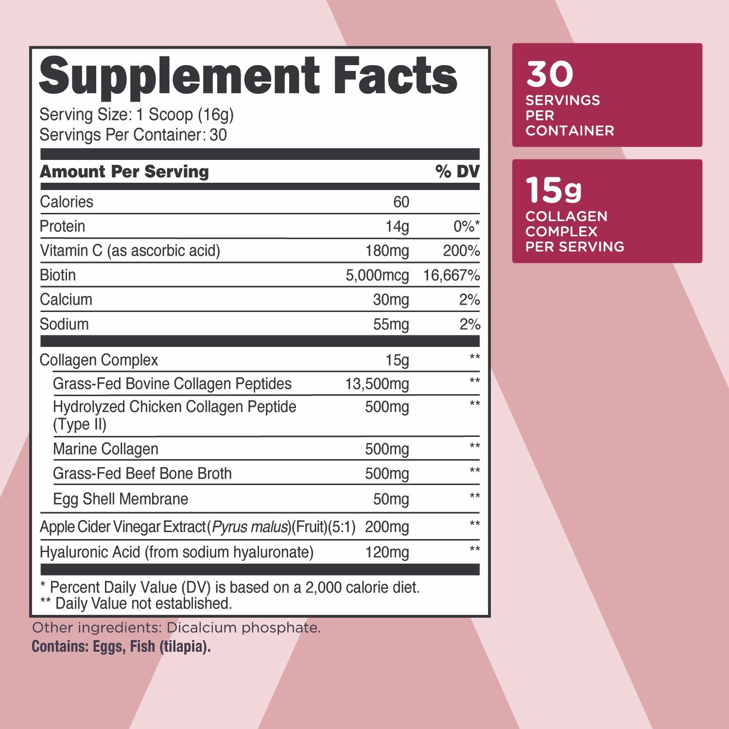 TransformHQ Beauty Collagen (30 Servings) Unflavored – Hair, Skin, & Nails