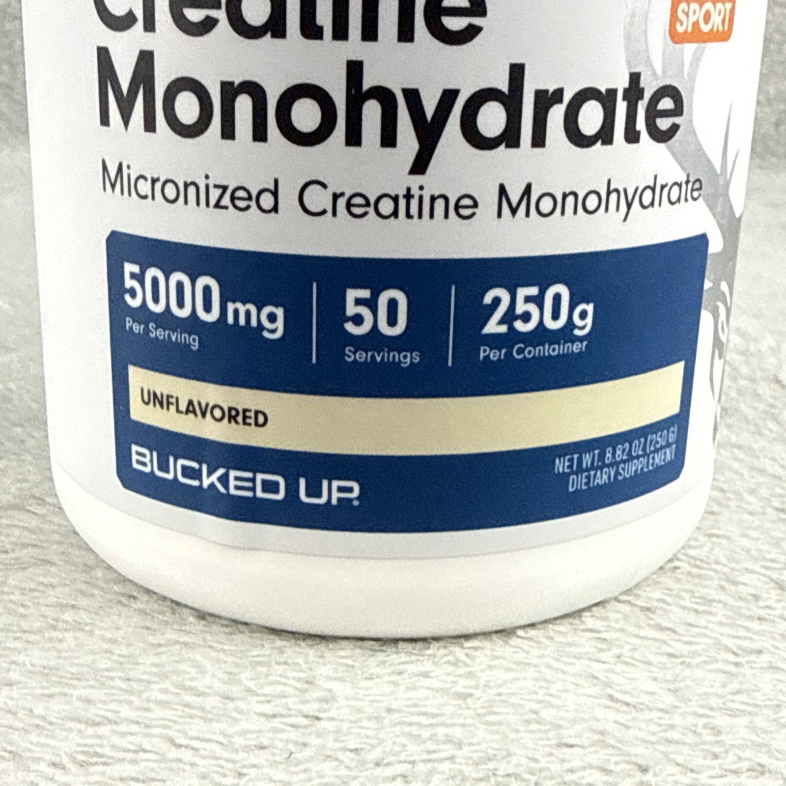 Bucked Up Pure Micronized Creatine Monohydrate – 50 Servings – 07/27