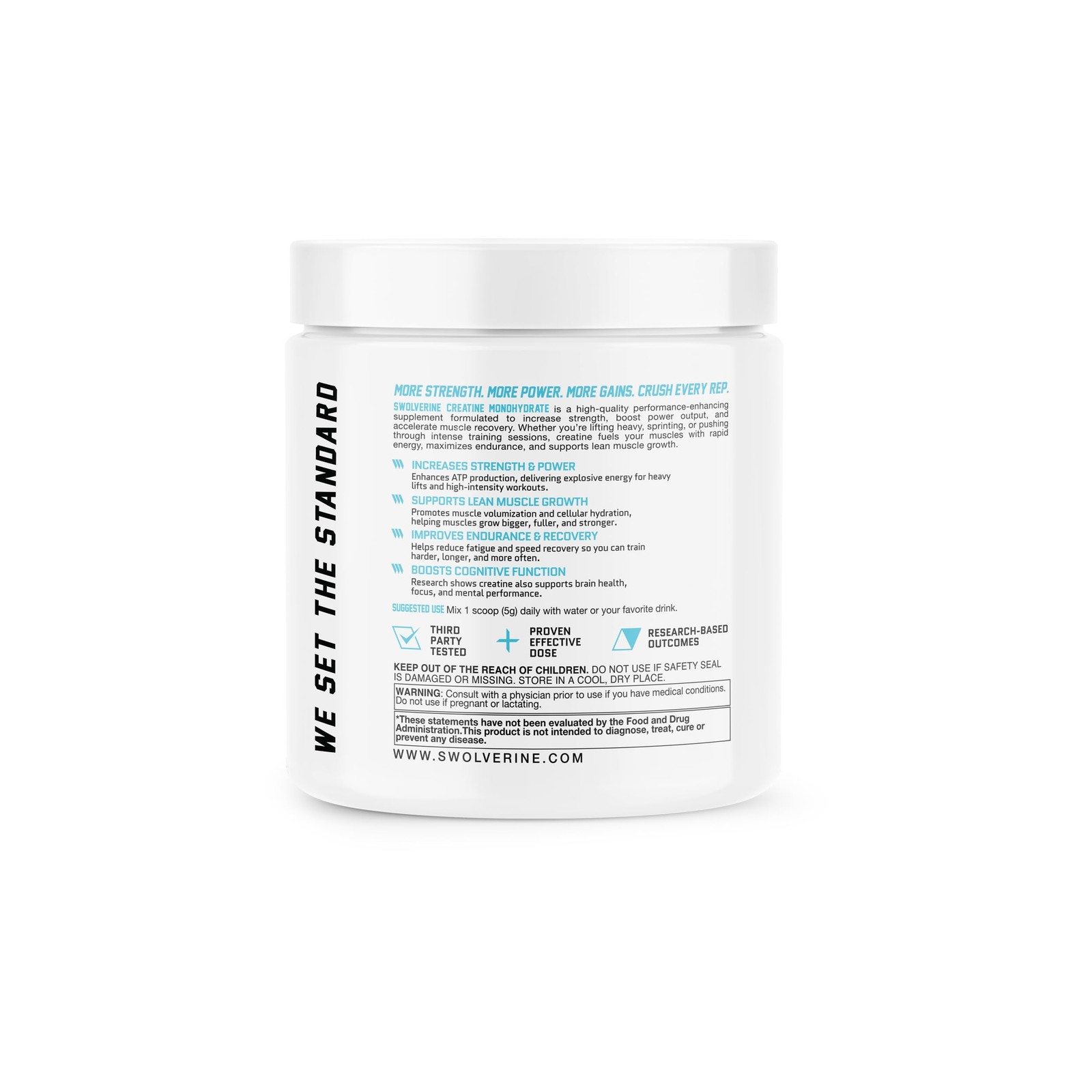 Creatine Monohydrate Powder – 5g Micronized Creatine, Third-Party Tested, Sin…