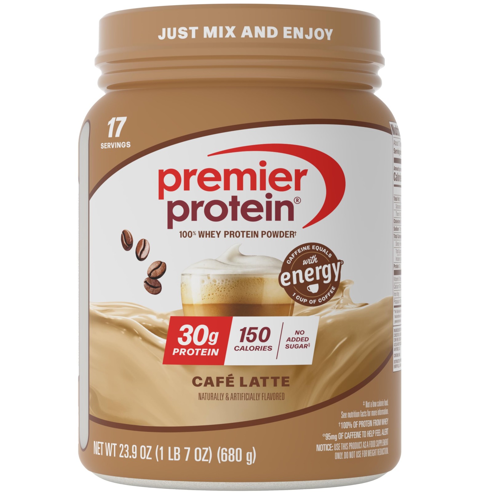 30g High Protein Powder, 100% Whey, Café Latte, 17 Servings