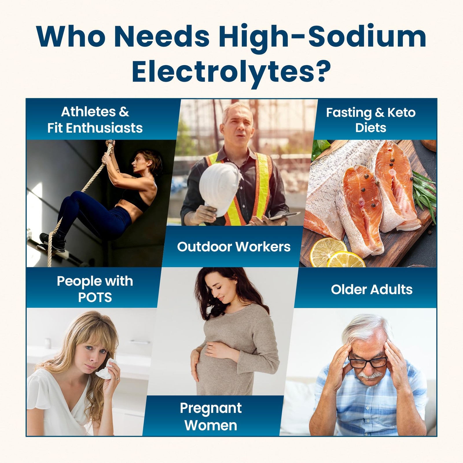 Venture Pal High Sodium Sugar-Free Electrolytes Powder Packets – Hydration Stick