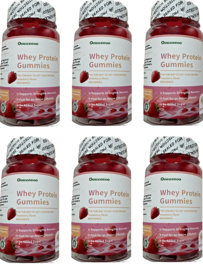 OOUUEEOO Whey Protein Gummies 2g Whey Protein Essential Amino 60ct EACH 6PK 3/27