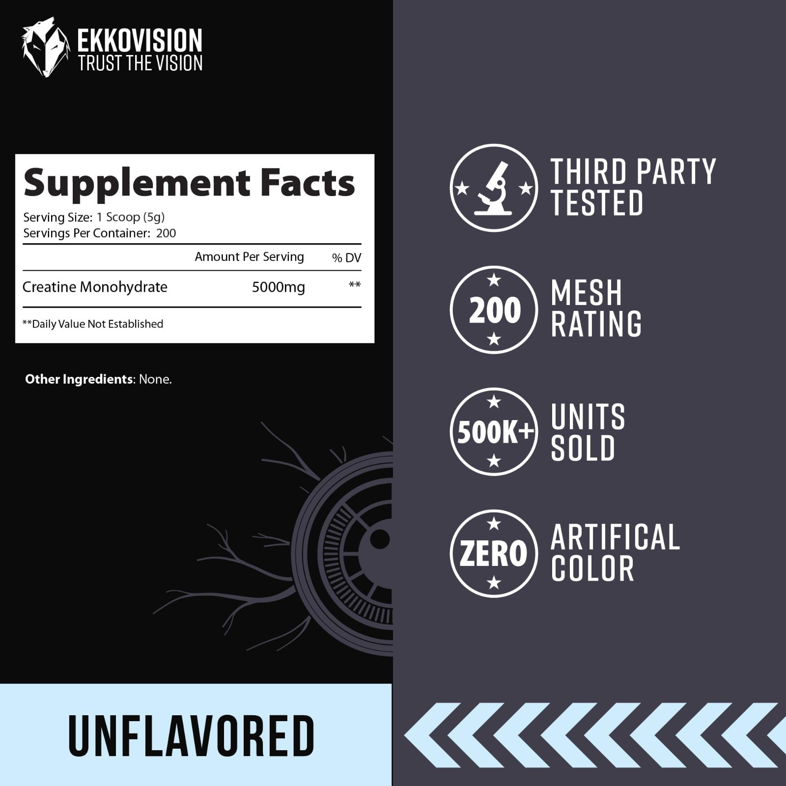 Micronized Creatine Monohydrate Powder, Unflavored, 200 Servings, Pre & Post Wor