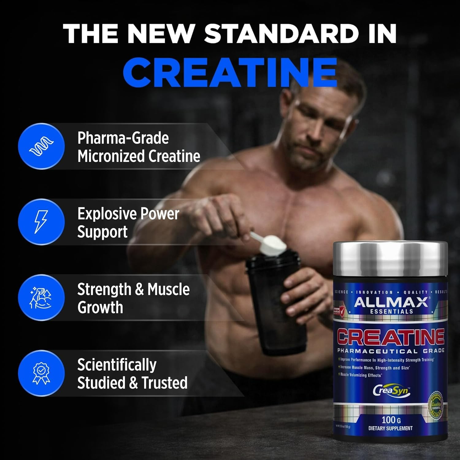 100 g Gluten-Free Micronized Creatine Powder – Supports Muscle Growth & Recovery