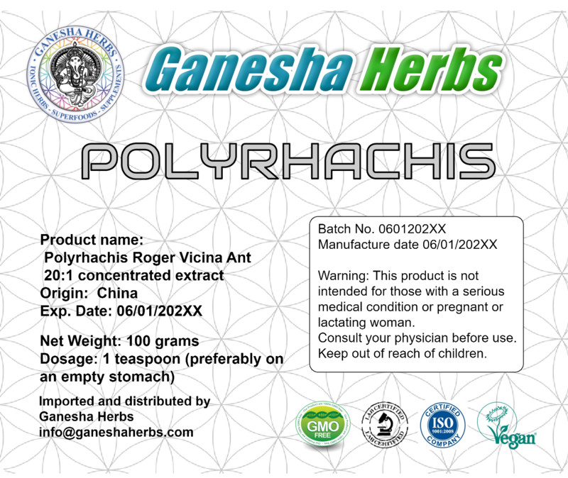 100% PURE Mountain Ant Vic. Roger POLYRHACHIS High Potency Extract powder 100g.