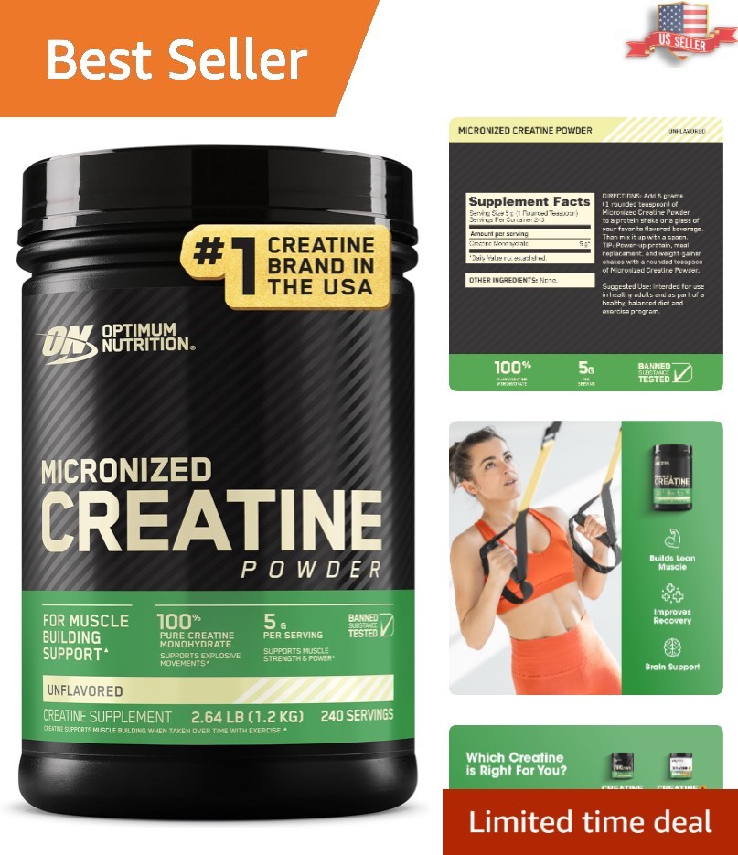High-Potency Creatine Monohydrate Powder – 240 Servings for Enhanced Endurance