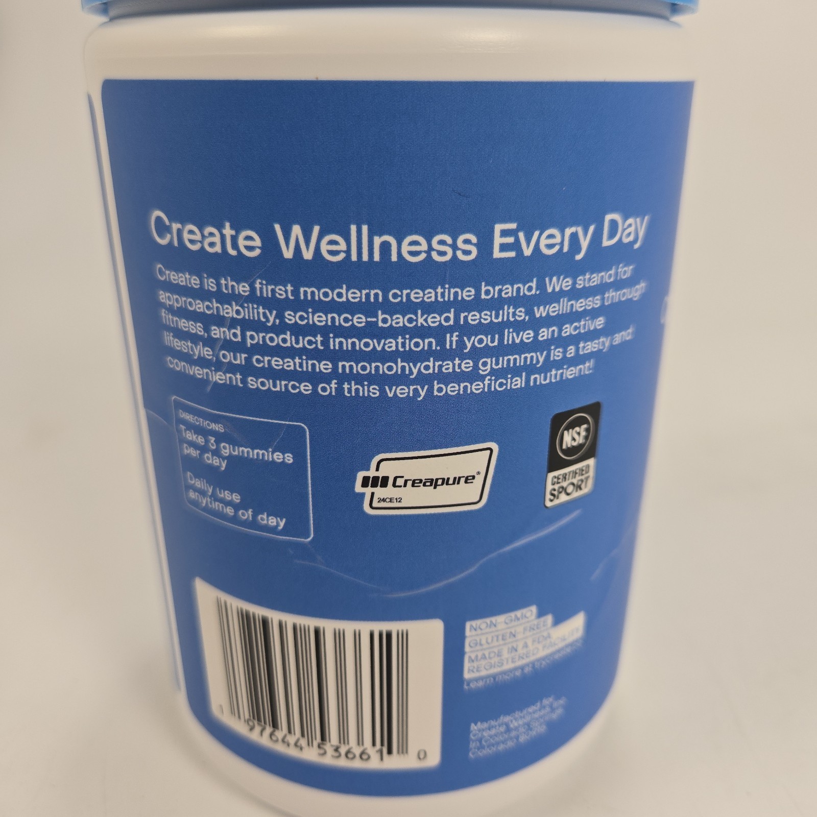 Create Creatine Monohydrate Gummies for Men & Women Boost Focus Strength 1.5G