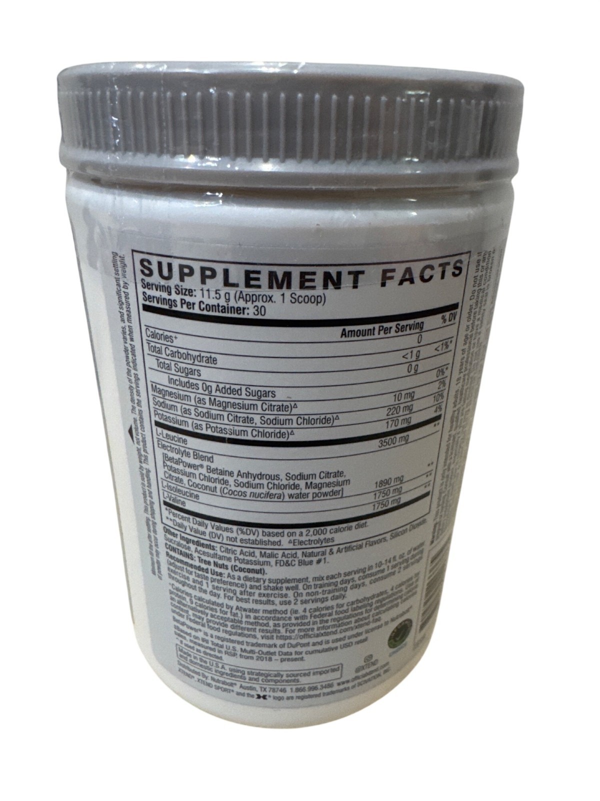 XTEND, Sport, 7G BCAA, Blue Raspberry Ice, 12.2 Oz (345 G)